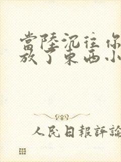 当陆沉往你里面放了东西小玩具