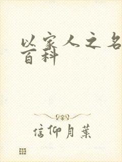 以家人之名百度百科