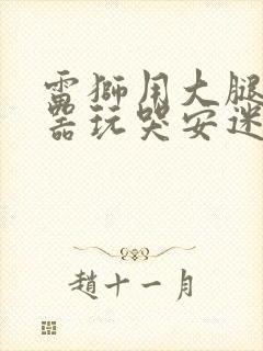 雷狮用大腿支撑器玩哭安迷修