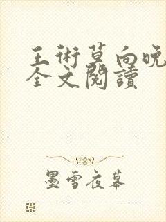 王术莫向晚小说全文阅读