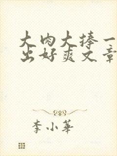 大肉大捧一进一出好爽文章