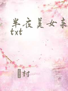半夜美女来敲门txt