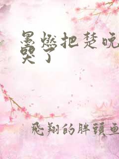 墨燃把楚晚宁C哭了