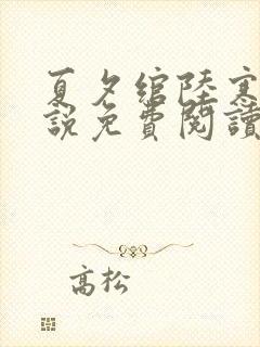 夏夕绾陆寒霆小说免费阅读全文