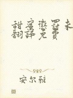 甜蜜惩罚未增删翻译免费