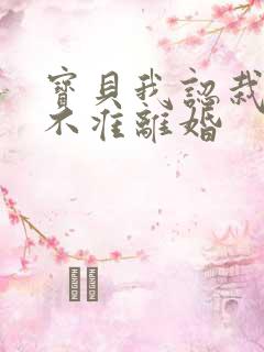 宝贝我认栽老婆不准离婚