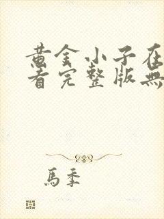 黄金小子在线观看完整版无删减高清