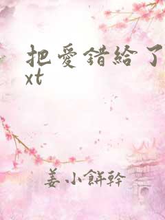 把爱错给了你txt