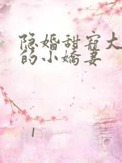 隐婚甜宠大财阀的小娇妻