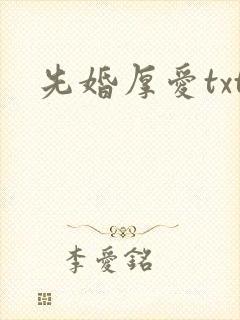 先婚厚爱txt