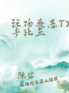 玩物丧志TXT卡比丘