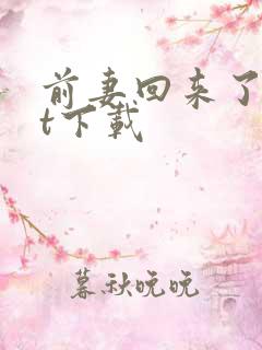 前妻回来了txt下载