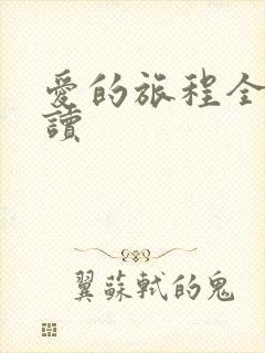 爱的旅程全文阅读