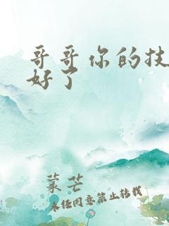 哥哥你的技术太好了