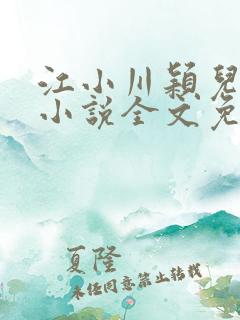 江小川颖儿穿越小说全文免费阅读