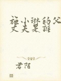 施小琳的父亲和丈夫是谁