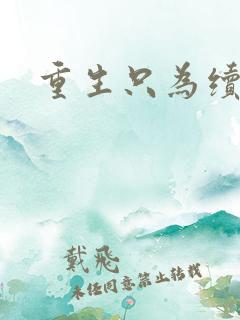 重生只为续前缘