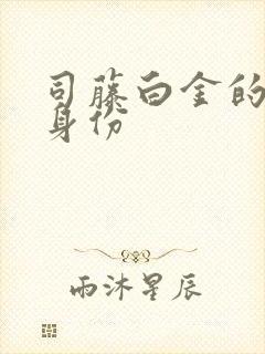 司藤白金的真实身份