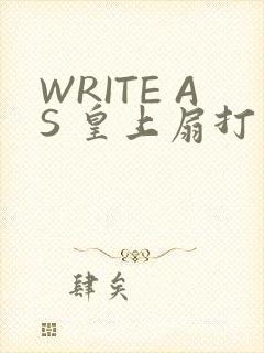 WRITE AS 皇上扇打