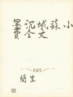 墨沉域苏小柠免费全文