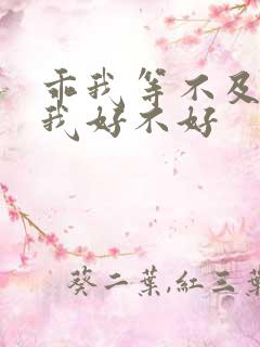 乖我等不及了给我好不好