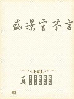 盛璟霄芩言小说