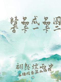 精品成品国色天香卡一卡二摄像头