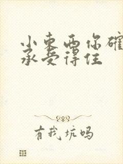 小东西你确定你承受得住