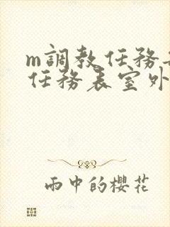 m调教任务每日任务表室外