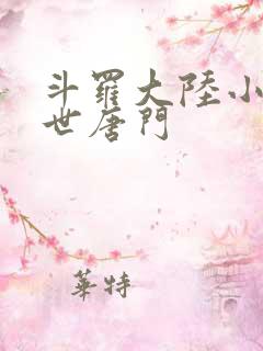 斗罗大陆小说绝世唐门