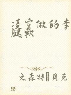 凌霄做的李尖尖腿软