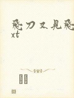 飞刀又见飞刀txt