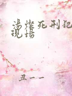 汤灿死刑犯枪决现场