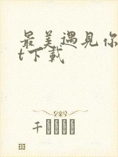 最美遇见你txt下载