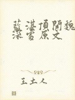 蓝湛顶开魏婴的深处原文