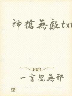 神枪无敌txt