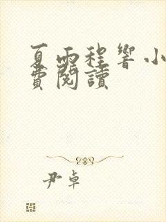 夏雨程响小说免费阅读