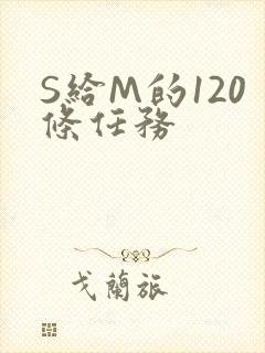 S给M的120条任务