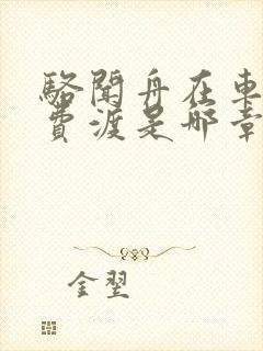 骆闻舟在车里干费渡是哪章