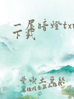 一屋暗灯txt下载