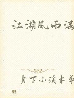 江湖风雨满天情