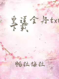 皇道金丹txt下载