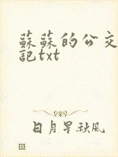 苏苏的公交车日记txt