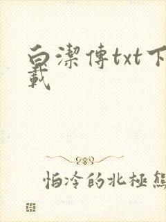 白洁传txt下载