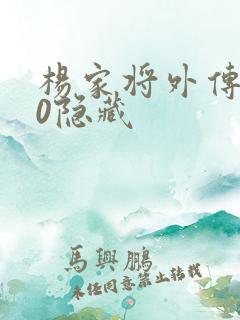 杨家将外传2.0隐藏