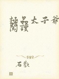 极品太子爷全文阅读