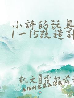 小诗的玩具日记1一15改造计划
