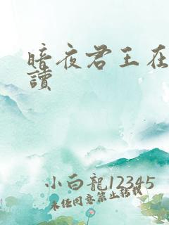 暗夜君王在线阅读