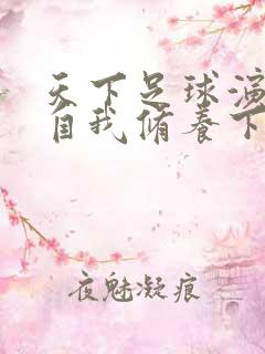 天下足球演员的自我修养下