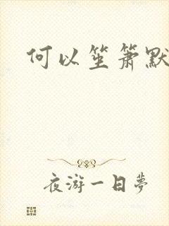 何以笙箫默小说